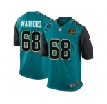 Youth Nike Jacksonville Jaguars #68 Earl Watford Game Teal Green Team Color NFL Jersey