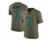 Youth Nike Jacksonville Jaguars #7 Chad Henne Limited Olive 2017 Salute to Service NFL Jersey
