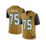 Youth Nike Jacksonville Jaguars #75 Jared Odrick Limited Gold Rush NFL Jersey
