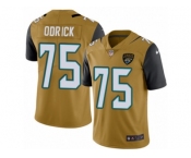 Youth Nike Jacksonville Jaguars #75 Jared Odrick Limited Gold Rush NFL Jersey