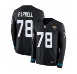Youth Nike Jacksonville Jaguars #78 Jermey Parnell Limited Black Therma Long Sleeve NFL Jersey