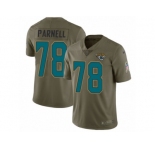 Youth Nike Jacksonville Jaguars #78 Jermey Parnell Limited Olive 2017 Salute to Service NFL Jersey