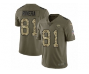 Youth Nike Jacksonville Jaguars #81 Mychal Rivera Limited Olive Camo 2017 Salute to Service NFL Jersey