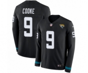Youth Nike Jacksonville Jaguars #9 Logan Cooke Limited Black Therma Long Sleeve NFL Jersey