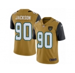 Youth Nike Jacksonville Jaguars #90 Malik Jackson Limited Gold Rush NFL Jersey