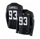 Youth Nike Jacksonville Jaguars #93 Calais Campbell Limited Black Therma Long Sleeve NFL Jersey