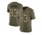 Youth Nike Jacksonville Jaguars #93 Calais Campbell Limited Olive Camo 2017 Salute to Service NFL Jersey