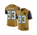 Youth Nike Jacksonville Jaguars #93 Tyson Alualu Limited Gold Rush NFL Jersey