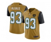 Youth Nike Jacksonville Jaguars #93 Tyson Alualu Limited Gold Rush NFL Jersey