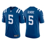 Men's Indianapolis Colts #5 Stephon Gilmore Royal Stitched Game Jersey