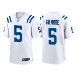 Men's Indianapolis Colts #5 Stephon Gilmore White Stitched Game Jersey