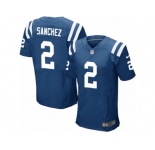 Men Nike Indianapolis Colts #2 Rigoberto Sanchez Elite Royal Blue Team Color NFL Jersey