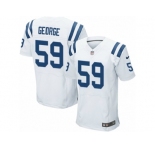 Men Nike Indianapolis Colts #59 Jeremiah George Elite White NFL Jersey