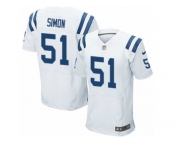 Men's Nike Indianapolis Colts #51 John Simon Elite White NFL Jersey