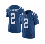 Men Nike Indianapolis Colts #2 Rigoberto Sanchez Limited Royal Blue Rush Vapor Untouchable NFL Jersey