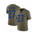 Men Nike Indianapolis Colts #27 Nate Hairston Limited Olive 2017 Salute to Service NFL Jersey