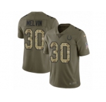 Men Nike Indianapolis Colts #30 Rashaan Melvin Limited Olive Camo 2017 Salute to Service NFL Jersey