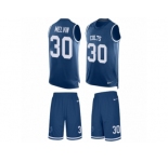 Men Nike Indianapolis Colts #30 Rashaan Melvin Limited Royal Blue Tank Top Suit NFL Jersey