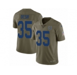 Men Nike Indianapolis Colts #35 Pierre Desir Limited Olive 2017 Salute to Service NFL Jersey