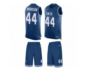 Men Nike Indianapolis Colts #44 Antonio Morrison Limited Royal Blue Tank Top Suit NFL Jersey