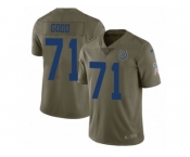 Men Nike Indianapolis Colts #71 Denzelle Good Limited Olive 2017 Salute to Service NFL Jersey