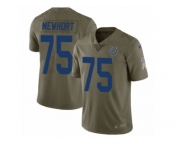 Men Nike Indianapolis Colts #75 Jack Mewhort Limited Olive 2017 Salute to Service NFL Jersey