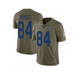 Men Nike Indianapolis Colts #84 Jack Doyle Limited Olive 2017 Salute to Service NFL Jersey