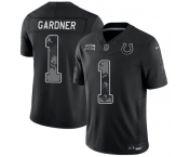 Men's Indianapolis Colts #1 Sauce Gardner Black 2026 F.U.S.E. Salute to Service Limited Football Stitched Jersey