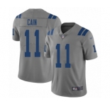 Men's Indianapolis Colts #11 Deon Cain Limited Gray Inverted Legend Football Jersey
