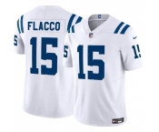 Men's Indianapolis Colts #15 Joe Flacco White 2024 F.U.S.E. Vapor Limited Football Stitched Jersey