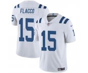 Men's Indianapolis Colts #15 Joe Flacco White Vapor Limited Football Stitched Jersey