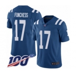 Men's Indianapolis Colts #17 Devin Funchess Royal Blue Team Color Vapor Untouchable Limited Player 100th Season Football Jersey
