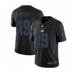 Men's Indianapolis Colts #19 Johnny Unitas Limited Black Rush Impact Football Jersey