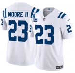 Men's Indianapolis Colts #23 Kenny Moore II White 2025 F.U.S.E. With 4-Star C Patch Vapor Limited Football Stitched Jersey
