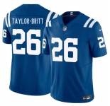 Men's Indianapolis Colts #26 Cam Taylor-Britt Blue 2026 F.U.S.E. Vapor Limited Football Stitched Jersey