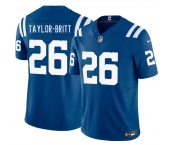 Men's Indianapolis Colts #26 Cam Taylor-Britt Blue 2026 F.U.S.E. Vapor Limited Football Stitched Jersey