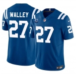 Men's Indianapolis Colts #27 Justin Walley Blue 2026 F.U.S.E. 1-Star C Patch Vapor Limited Football Stitched Jersey
