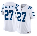 Men's Indianapolis Colts #27 Justin Walley White 2026 F.U.S.E. 1-Star C Patch Vapor Limited Football Stitched Jersey