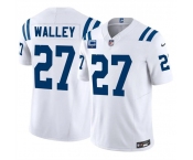 Men's Indianapolis Colts #27 Justin Walley White 2026 F.U.S.E. 1-Star C Patch Vapor Limited Football Stitched Jersey