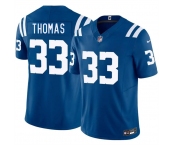 Men's Indianapolis Colts #33 Juanyeh Thomas Blue 2026 F.U.S.E. Vapor Limited Football Stitched Jersey