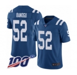 Men's Indianapolis Colts #52 Ben Banogu Royal Blue Team Color Vapor Untouchable Limited Player 100th Season Football Jersey