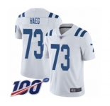 Men's Indianapolis Colts #73 Joe Haeg White Vapor Untouchable Limited Player 100th Season Football Jersey
