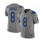 Men's Indianapolis Colts #8 Rigoberto Sanchez Limited Gray Inverted Legend Football Jersey