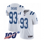 Men's Indianapolis Colts #93 Jabaal Sheard White Vapor Untouchable Limited Player 100th Season Football Jersey