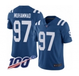 Men's Indianapolis Colts #97 Al-Quadin Muhammad Royal Blue Team Color Vapor Untouchable Limited Player 100th Season Football Jersey