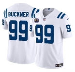 Men's Indianapolis Colts #99 DeForest Buckner White 2024 F.U.S.E. With 4-Star C Patch Vapor Limited Stitched Football Jersey