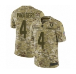 Men's Nike Indianapolis Colts #4 Adam Vinatieri Limited Camo 2018 Salute to Service NFL Jersey