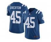 Men's Nike Indianapolis Colts #45 Matt Overton Limited Royal Blue Rush NFL Jersey