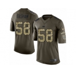 Men's Nike Indianapolis Colts #58 Tarell Basham Limited Green Salute to Service NFL Jersey