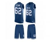 Men's Nike Indianapolis Colts #62 Le'Raven Clark Limited Royal Blue Tank Top Suit NFL Jersey